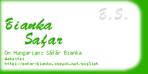 bianka safar business card